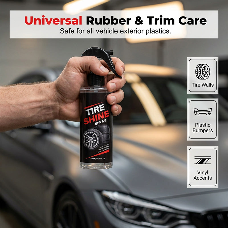 đ„Long-Lasting Wet Look Tire Shine Spray â Tyre Dressing for Car, SUV & Truck â Deep Black Shine, No Sling, Waterproof