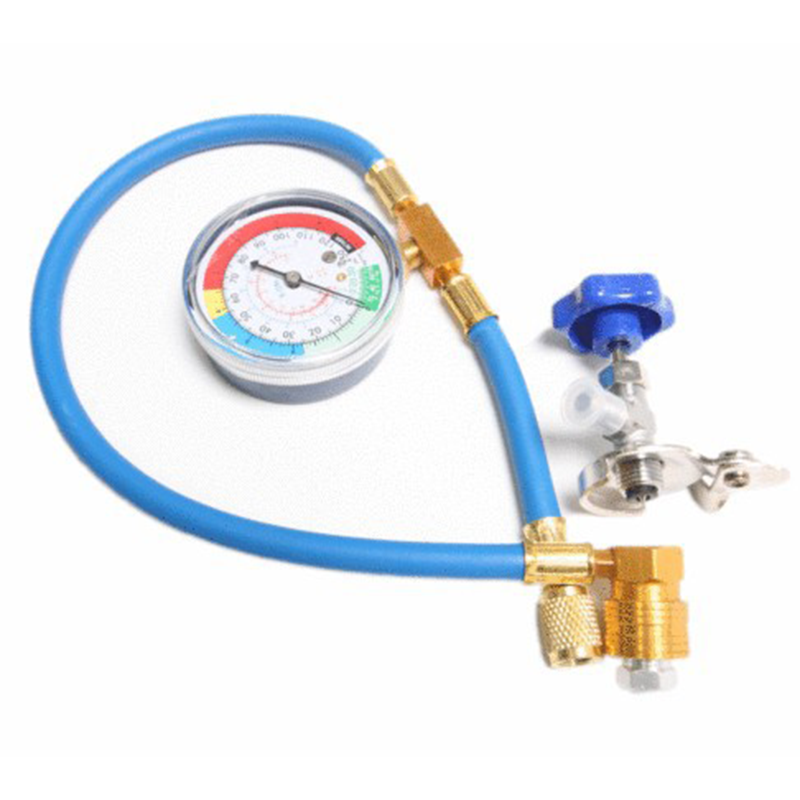 🔧 BEFRISTET 50% RABATT! ✨ R134a Füllschlauch mit Manometer – 0-350 PSI, 13mm Kuppler, Blau 🚗