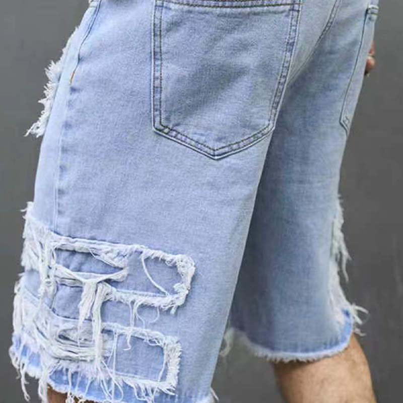 🩳 50% RABATT! 🔥 Herren-Ripped-Denim-Shorts mit Fransen-Details – Lässiger Look & bequeme Passform – Perfekt für heiße Sommertage, Festivals oder einen entspannten City-Look ☀️
