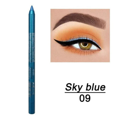 📢📢50 % RABATT!! ⏰ 24 Stunden lang anhaltender, wasserfester Farb-Eyeliner – 13 Farben, Perlmutt- und Matt-Finish, einfach anzuwenden 🎨