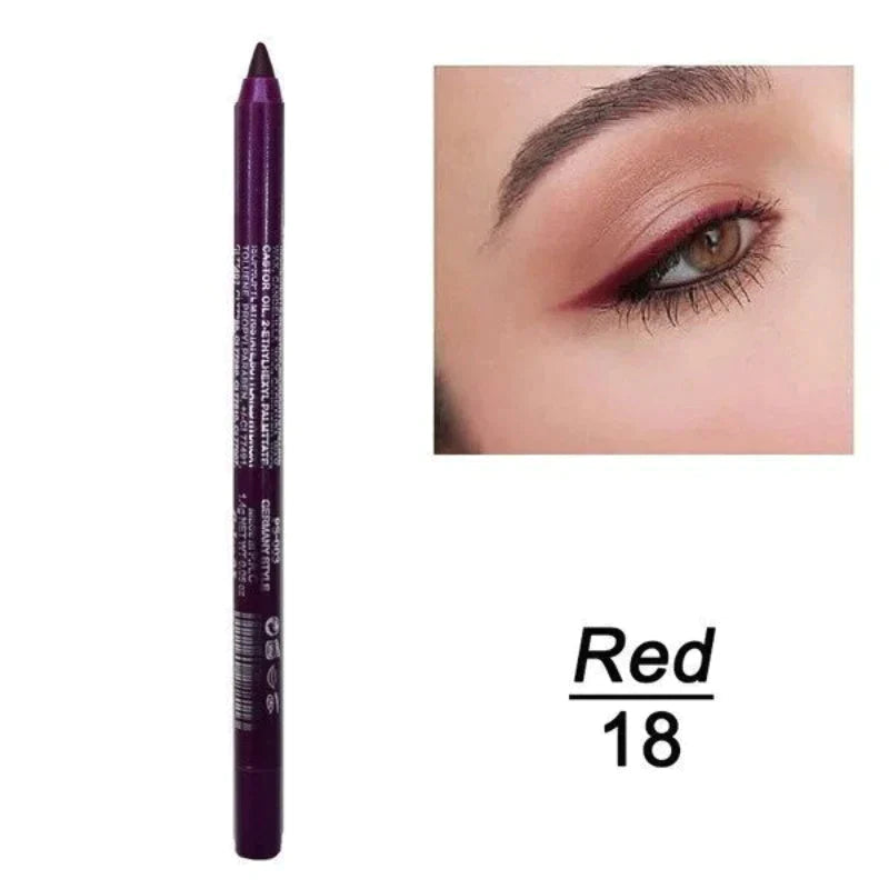 📢📢50 % RABATT!! ⏰ 24 Stunden lang anhaltender, wasserfester Farb-Eyeliner – 13 Farben, Perlmutt- und Matt-Finish, einfach anzuwenden 🎨