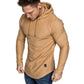 Einfarbiges Kapuzen-Sweatshirt mit Kordelzug und Langärmeln