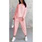 ⏰Zeitlich begrenztes Angebot: 50 % RABATT💕Damen Langarm-Sweatshirts mit unregelmäßigem Saum & Hosen-Set
