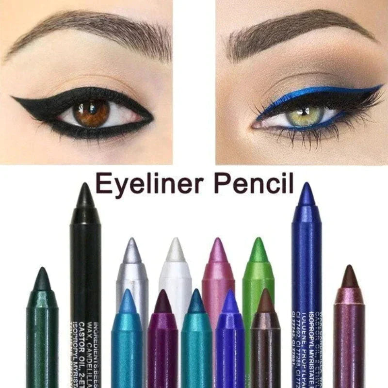 📢📢50 % RABATT!! ⏰ 24 Stunden lang anhaltender, wasserfester Farb-Eyeliner – 13 Farben, Perlmutt- und Matt-Finish, einfach anzuwenden 🎨