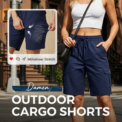 Cargo-Shorts für Damen – schnelltrocknend mit praktischen Taschen – bequem & funktional für Freizeit & Reise