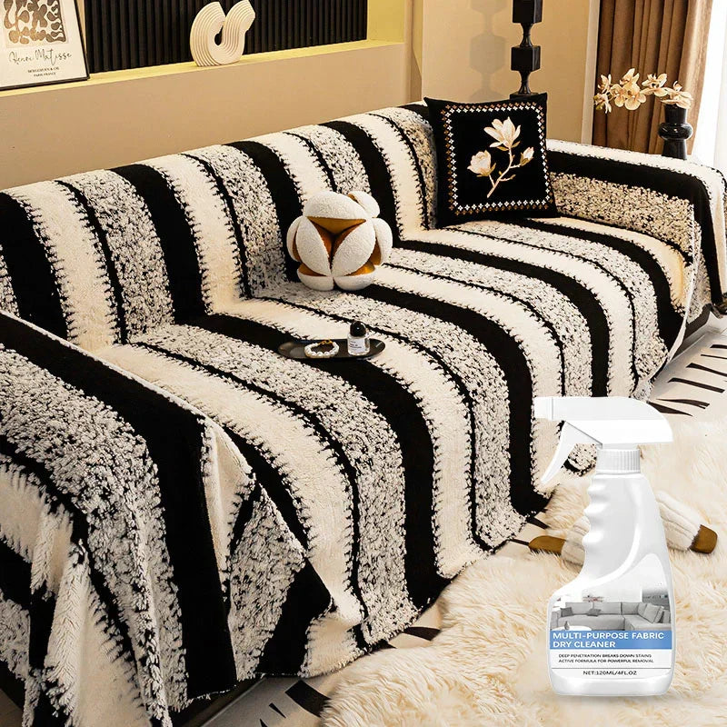 🛋️ 50% RABATT 2026! ✨ Plüsch Sofaüberwurf - Extra Dicke & Rutschfeste Decke mit Elastischen Kanten für Herbst und Winter 🍂❄️