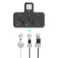 EU-Stecker-Wandler-Steckdose mit 4 Steckdosen, Multi-Port-Wanddose mit unabhängigem Schalter und kleinem Nachtlichtadapter
