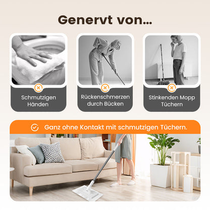 📢📢70 % Rabatt!! ⏰🧹✨Einweg-Staubwischer mit 4 wiederverwendbaren Tüchern💥🌟