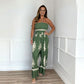 Ärmelloser Neckholder-Jumpsuit mit weitem Bein für Damen