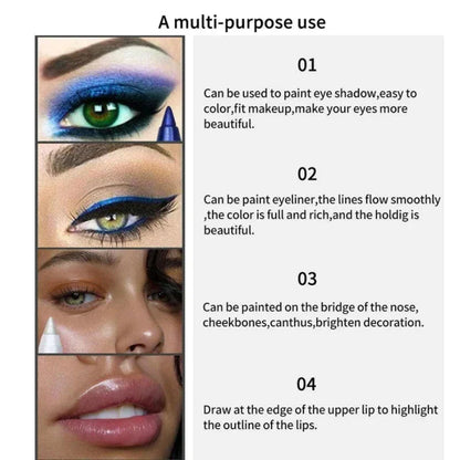 📢📢50 % RABATT!! ⏰ 24 Stunden lang anhaltender, wasserfester Farb-Eyeliner – 13 Farben, Perlmutt- und Matt-Finish, einfach anzuwenden 🎨