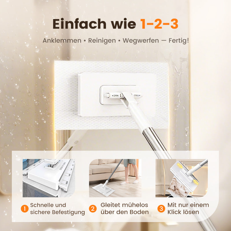📢📢70 % Rabatt!! ⏰🧹✨Einweg-Staubwischer mit 4 wiederverwendbaren Tüchern💥🌟