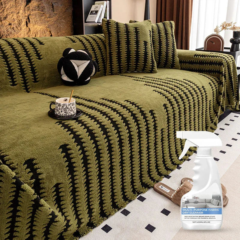 🛋️ 50% RABATT 2026! ✨ Plüsch Sofaüberwurf - Extra Dicke & Rutschfeste Decke mit Elastischen Kanten für Herbst und Winter 🍂❄️