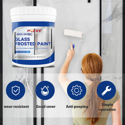 ✨🖌️ Mattglas-Farbe 2026: schnelltrocknend & wasserfest 🌫️✨ Für elegante Frost-Effekte auf Fenstern & Glas – streifenfrei, UV-beständig und langlebig