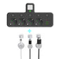 EU-Stecker-Wandler-Steckdose mit 4 Steckdosen, Multi-Port-Wanddose mit unabhängigem Schalter und kleinem Nachtlichtadapter