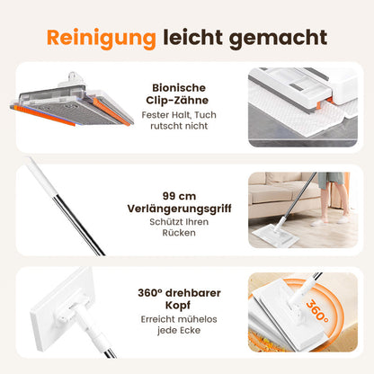📢📢70 % Rabatt!! ⏰🧹✨Einweg-Staubwischer mit 4 wiederverwendbaren Tüchern💥🌟