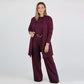 Elegantes 3-teiliges Set aus Longline-Cardigan, Top und Hose