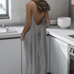 🏖️Last day sale 50% OFF💕20K+ SOLD!⚡Women's Casual Backless Spaghetti Strap Maxi Dress