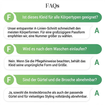 Elegantes plissiertes Midikleid mit 3/4-Ärmeln und Gürtel für Damen🔥Kauf 2 Artikel versandkostenfrei🔥