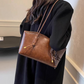 Vintage-Umhängetasche aus PU-Leder für Damen