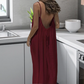 🏖️Last day sale 50% OFF💕20K+ SOLD!⚡Women's Casual Backless Spaghetti Strap Maxi Dress