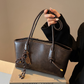 Vintage-Umhängetasche aus PU-Leder für Damen