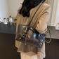 Vintage-Umhängetasche aus PU-Leder für Damen