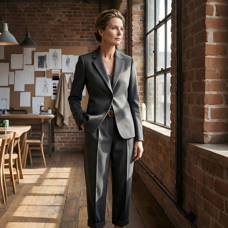 👔 50% RABATT! 💼 Lässiger Business-Hosenanzug für Damen– Blazer & Hose 👖
