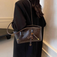 Vintage-Umhängetasche aus PU-Leder für Damen