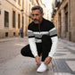 Herren-Set: Pullover mit grafischem Druck und Hose
