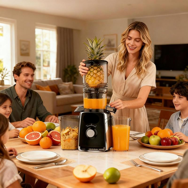 ✨🥤60% RABATT + KOSTENLOSER VERSAND🍎 Hochleistungs-Kaltpress-Entsafter – 110 mm extra breiter Einfülltrichter, 98 % Saftausbeute & einfache Reinigung ⚡