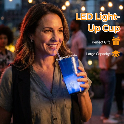 Leuchtender Red Bull Becher mit Strohhalm – Für Partys, Bars & Veranstaltungen 🥤✨