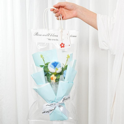 🌸🌿 Handgefertigter Häkelstrauß – Muttertags-Special mit 50% Rabatt! 🎁✨ Naturgetreu, langlebig & perfekt als Deko oder Geschenk