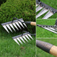 Gartenharke aus Kohlenstoffstahl mit 4/5/6/7 Zinken