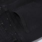 Schwarze Slim-Fit-Jeans mit Strasssteinen