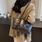 Vintage-Umhängetasche aus PU-Leder für Damen
