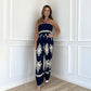 Ärmelloser Neckholder-Jumpsuit mit weitem Bein für Damen