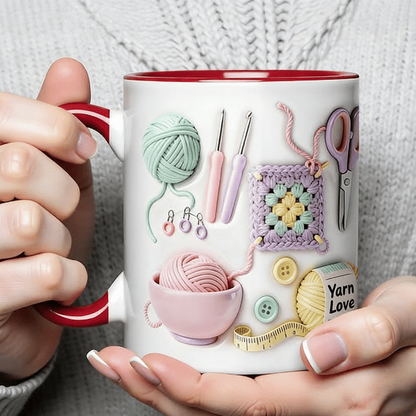 🔥 LIMITIERT: -50% ☕🧶 Wollbecher für Häkeln & Stricken – praktisch, dekorativ & perfekt als Geschenkidee 🎁