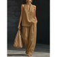 🧚‍♀️ Boho Linen Two Piece Set 🌞 Neckholder Trägertop & Weite Hosen Outfit