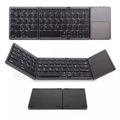Ultradünne kabellose Mini-Bluetooth-Tastatur, faltbare und schlichte Tablet-Tastatur für zu Hause und das Büro