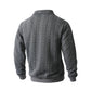 👔🧶 Lässiger Herrenpullover mit Halbreißverschluss – Zopfmuster für Wärme & Stil! Perfekt für Arbeit ✨ und Freizeit 🌿 aus nachhaltiger Baumwolle.