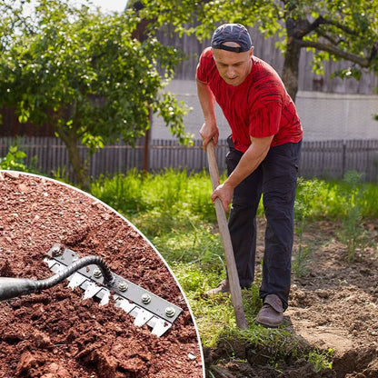 🔥🌿 Nur für kurze Zeit 62% Rabatt! 🌱 Unkrautrechen aus Kohlenstoffstahl mit 5/6/7/8 Zinken – liegt gut in der Hand, rechnet das Unkraut bis zum Boden ab und zieht es mit der Wurzel heraus! 🧤✨
