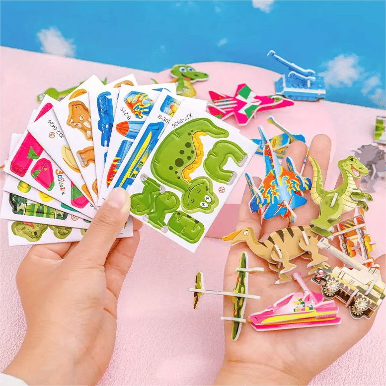 🧩 KAUF 3 ERHALT 4! ✨ 3D-CARTOON-PUZZLE - 57 Teile mit Leuchtfarben, Förderung von Kreativität und räumlichem Denken bei Kindern ab 4 Jahren 🎨👧