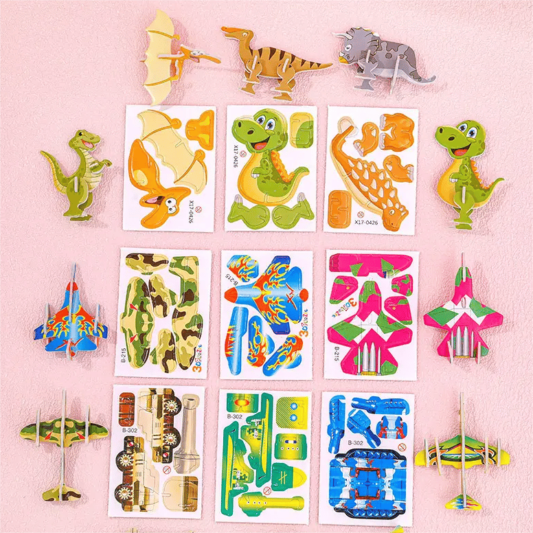 🧩 KAUF 3 ERHALT 4! ✨ 3D-CARTOON-PUZZLE - 57 Teile mit Leuchtfarben, Förderung von Kreativität und räumlichem Denken bei Kindern ab 4 Jahren 🎨👧