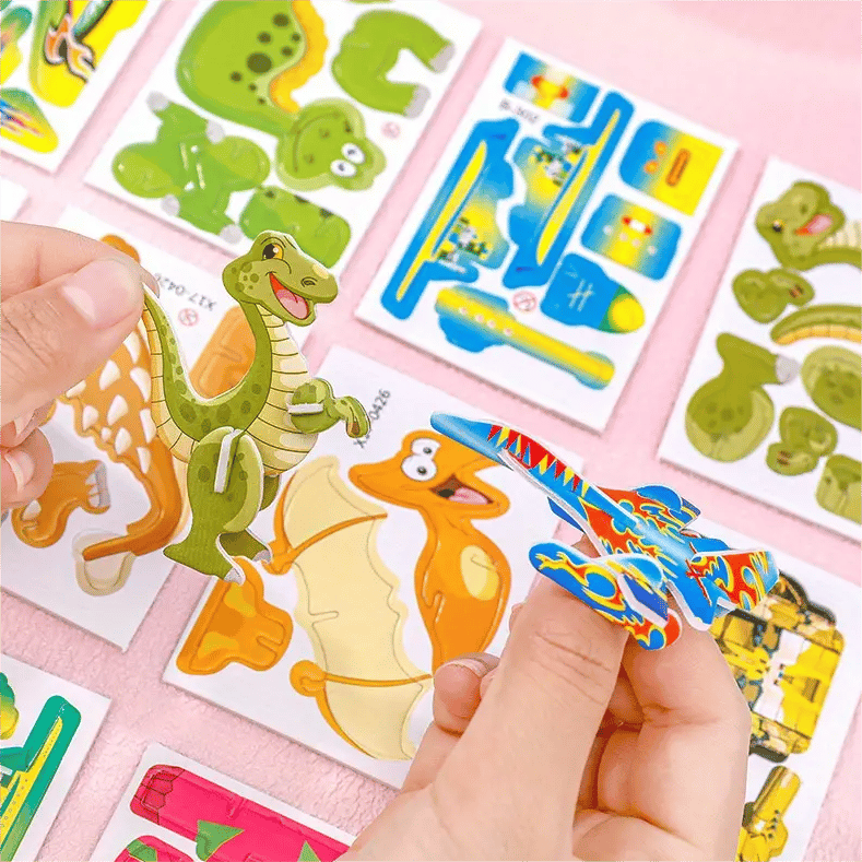 🧩 KAUF 3 ERHALT 4! ✨ 3D-CARTOON-PUZZLE - 57 Teile mit Leuchtfarben, Förderung von Kreativität und räumlichem Denken bei Kindern ab 4 Jahren 🎨👧