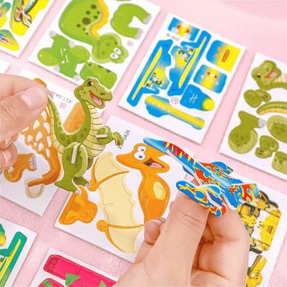 🧩 KAUF 3 ERHALT 4! ✨ 3D-CARTOON-PUZZLE - 57 Teile mit Leuchtfarben, Förderung von Kreativität und räumlichem Denken bei Kindern ab 4 Jahren 🎨👧