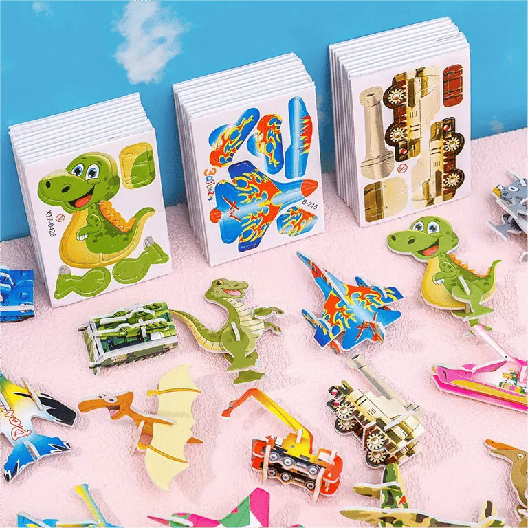 🧩 KAUF 3 ERHALT 4! ✨ 3D-CARTOON-PUZZLE - 57 Teile mit Leuchtfarben, Förderung von Kreativität und räumlichem Denken bei Kindern ab 4 Jahren 🎨👧