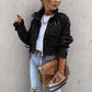 Stehkragen-Jacke mit Druckknöpfen, Kordelzug und Taschen