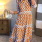 👗 50% RABATT! 🌸 Maxikleid für Damen mit Geometrischem Print & V-Ausschnitt – Figurbetont, Leichter Stoff & Perfekt Für Frühling & Sommer ☀️