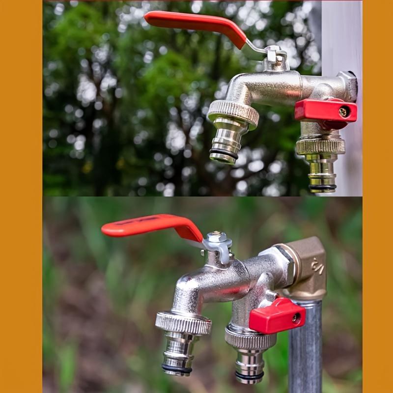 💥 -50% AKTION 🔥 Doppel-Auslauf Wasserhahn für den Garten 🚰 aus Edelstahl – langlebig, stabil & praktisch regelbar