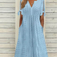 ⏰ Letzter Tag Sale 49% Rabatt 💃 Elegantes V-Ausschnitt-Kleid mit dezenten Cut-Outs für Damen